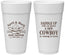 Personalized Baby Shower 24 oz Foam Cups - New Cowboy | 90104