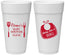 Personalized Baby Shower 24 oz Foam Cups - Beers Bbq Babies | 90114