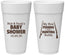 Personalized Baby Shower 24 oz Foam Cups - Fishing Hunting | 90126