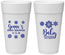 Personalized Baby Shower 24 oz Foam Cups - Christmas Snowflakes | 90192