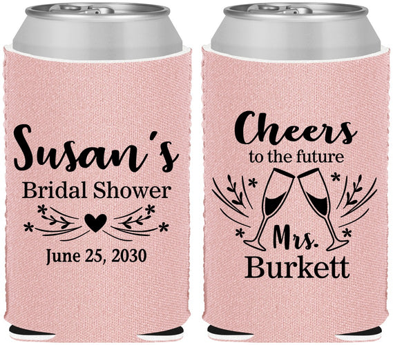 Custom Bridal Shower Neoprene Can Coolers - Future Mrs | 100005