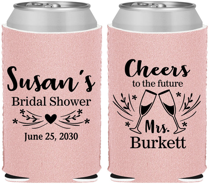 Custom Bridal Shower Neoprene Can Coolers - Future Mrs | 100005