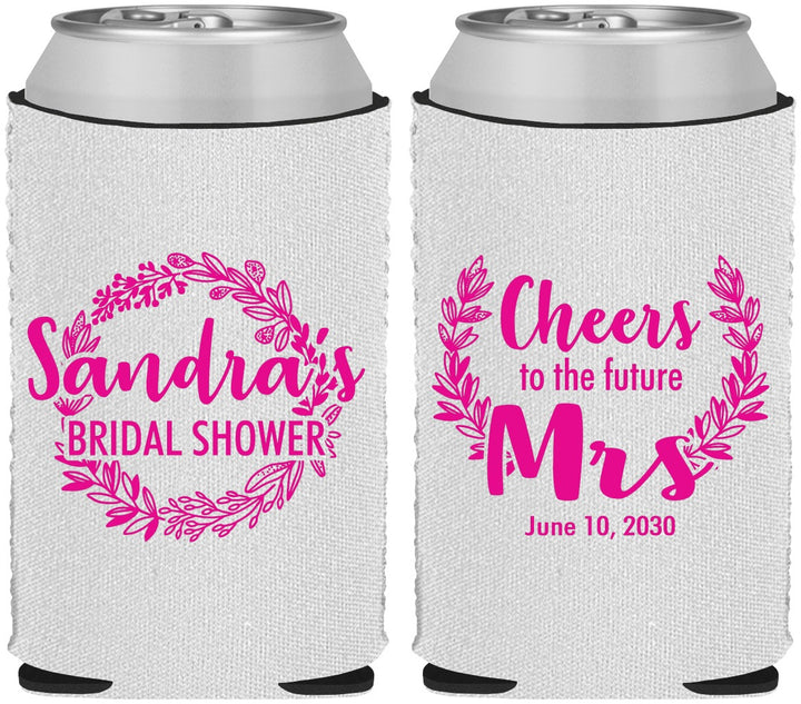 Custom Bridal Shower Neoprene Can Coolers - Future Mrs | 100015