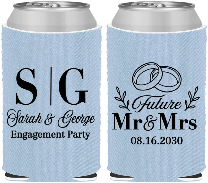 Custom Engagement Neoprene Can Coolers - Future Mr And Mrs | 10002