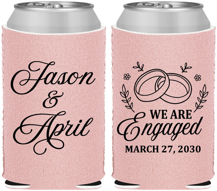 Custom Engagement Neoprene Can Coolers - We Are Engaged | 10003