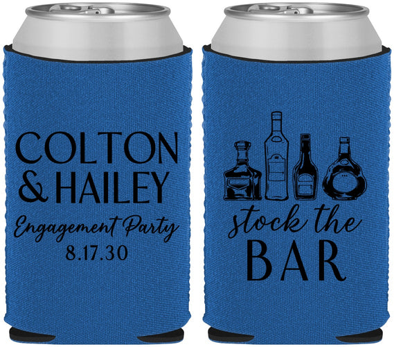 Custom Engagement Neoprene Can Coolers - Stock The Bar | 10005