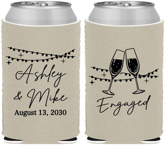 Custom Engagement Neoprene Can Coolers - Engaged | 10007