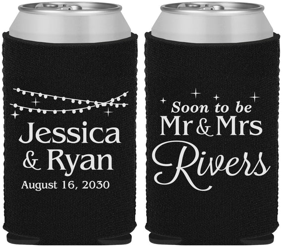 Custom Engagement Neoprene Can Coolers - Soon To Be Mr And Mrs | 10008