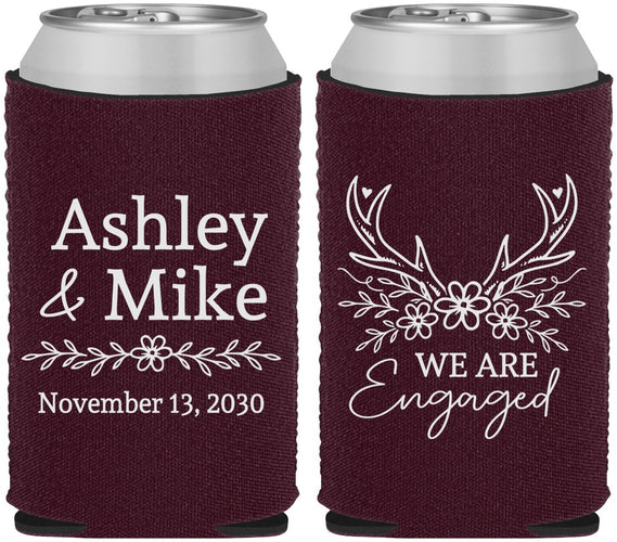 Custom Engagement Neoprene Can Coolers - We Are Engaged | 10009