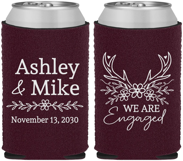 Custom Engagement Neoprene Can Coolers - We Are Engaged | 10009