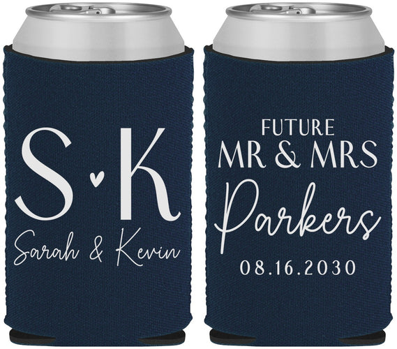 Custom Engagement Neoprene Can Coolers - Future Mr And Mrs | 10012