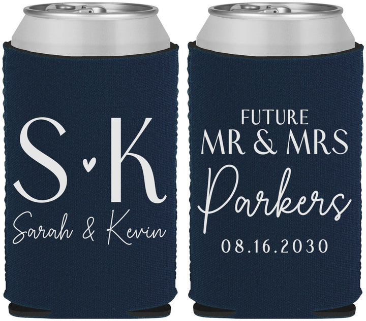 Custom Engagement Neoprene Can Coolers - Future Mr And Mrs | 10012