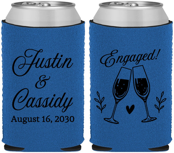 Custom Engagement Neoprene Can Coolers - Engaged | 10013