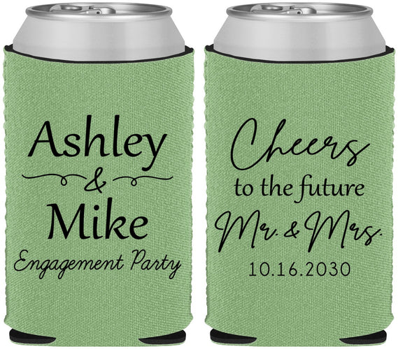 Custom Engagement Neoprene Can Coolers - Future Mr And Mrs | 10014