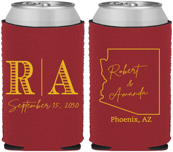 Custom Wedding Neoprene Can Coolers - Arizona | 102