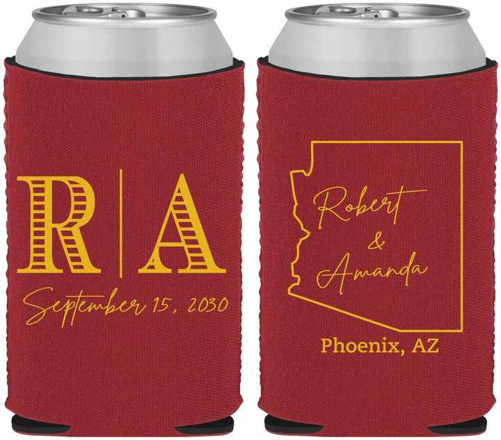 Custom Wedding Neoprene Can Coolers - Arizona | 102