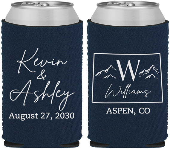 Custom Wedding Neoprene Can Coolers - Colorado | 105