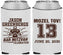 Custom Bar Mitzvah Neoprene Can Coolers - 13th Birthday Football | 110002