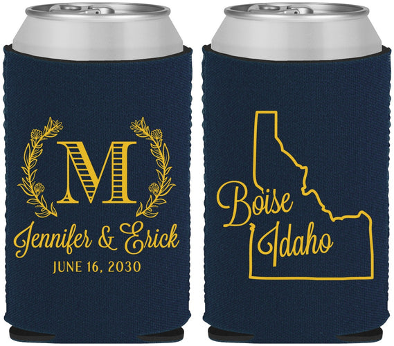 Custom Wedding Neoprene Can Coolers - Idaho | 111