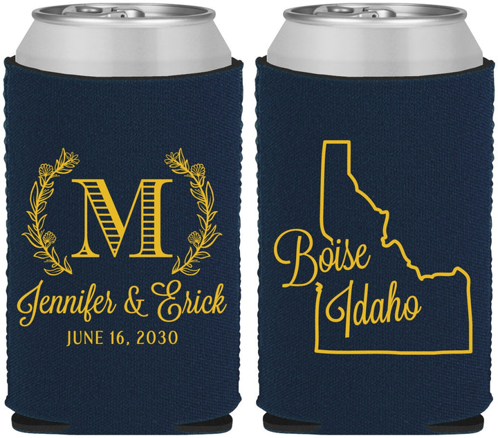 Custom Wedding Neoprene Can Coolers - Idaho | 111