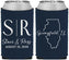 Custom Wedding Neoprene Can Coolers - Illinois | 112