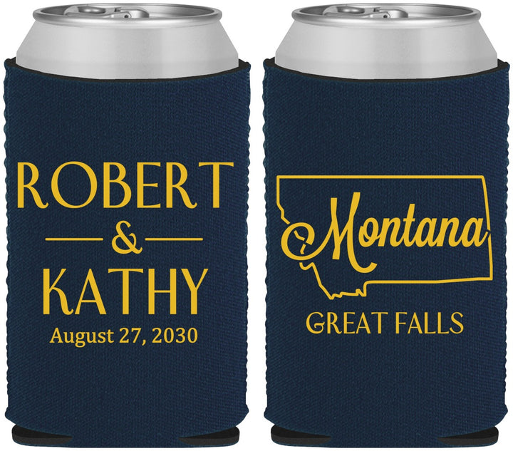 Custom Wedding Neoprene Can Coolers - Montana | 125