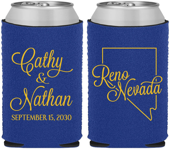 Custom Wedding Neoprene Can Coolers - Nevada | 127