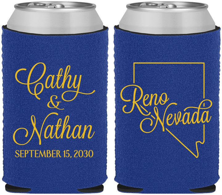 Custom Wedding Neoprene Can Coolers - Nevada | 127