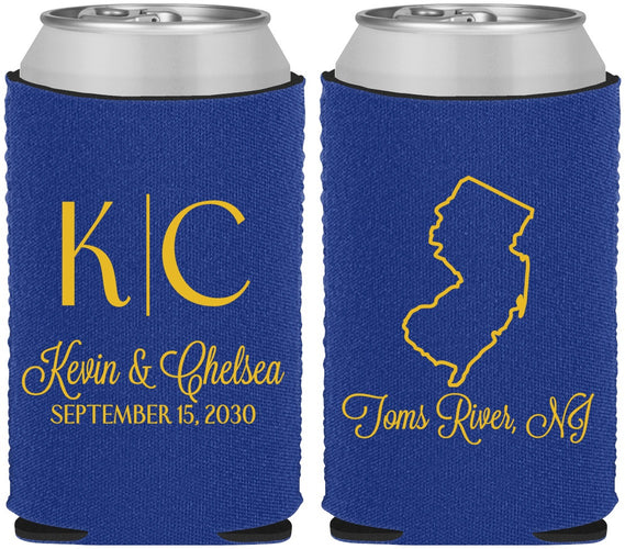 Custom Wedding Neoprene Can Coolers - New Jersey | 129