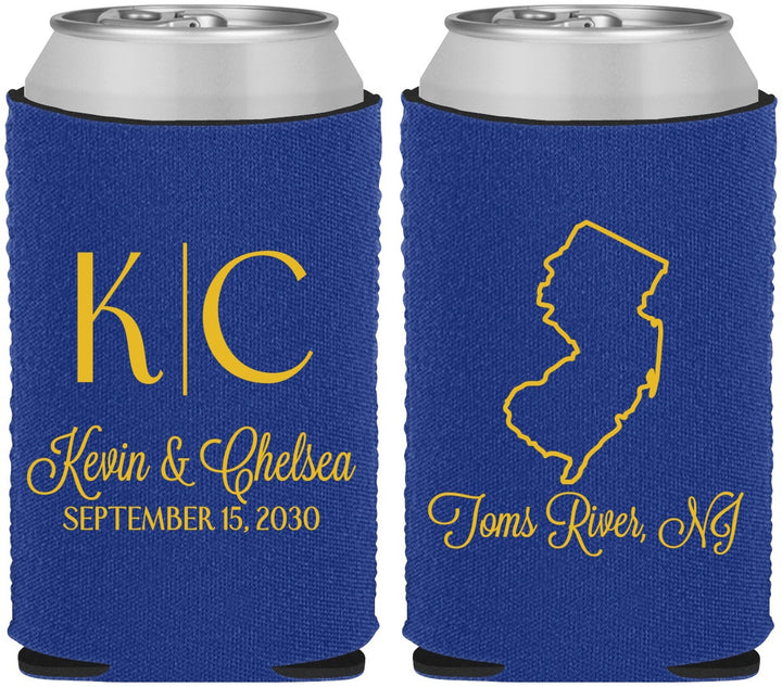 Custom Wedding Neoprene Can Coolers - New Jersey | 129