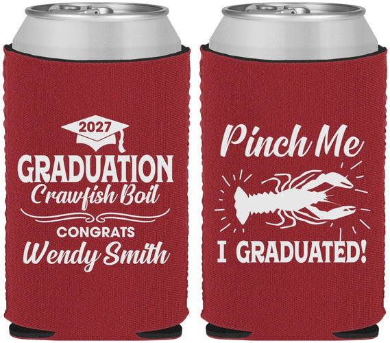 Custom Graduation Neoprene Can Coolers - Class Of 2027 Crawfish Boil | 130001