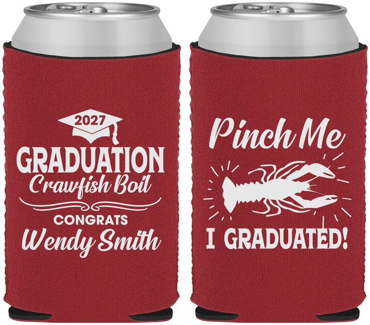 Custom Graduation Neoprene Can Coolers - Class Of 2027 Crawfish Boil | 130001
