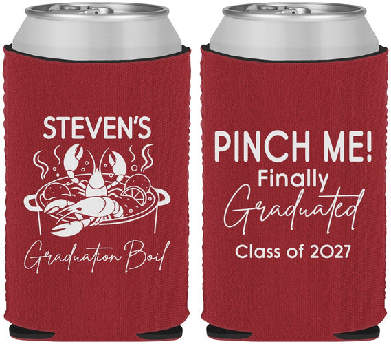 Custom Graduation Neoprene Can Coolers - Class Of 2027 Crawfish Boil | 130004