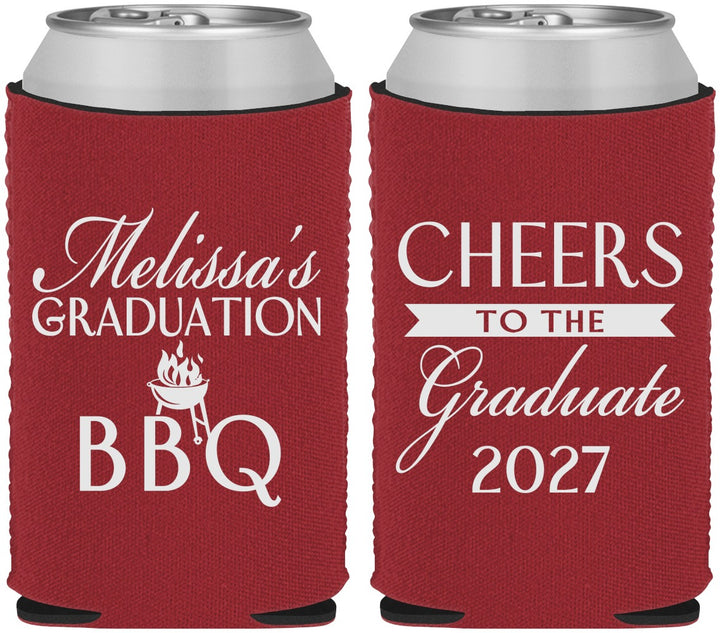 Custom Graduation Neoprene Can Coolers - Class Of 2027 Bbq | 130006