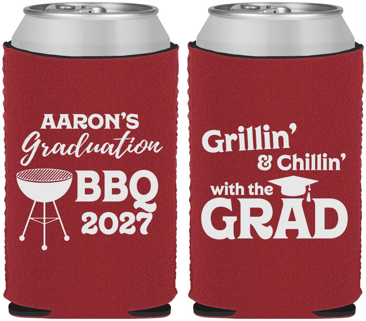 Custom Graduation Neoprene Can Coolers - Class Of 2027 Bbq | 130007