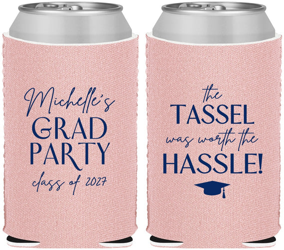 Custom Graduation Neoprene Can Coolers - Class Of 2027 Tassel Hassel | 130011