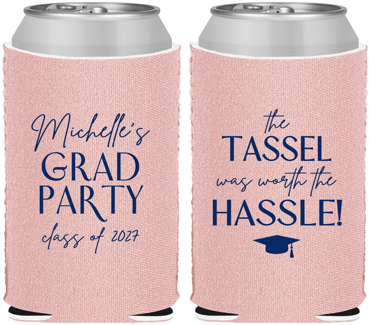 Custom Graduation Neoprene Can Coolers - Class Of 2027 Tassel Hassel | 130011