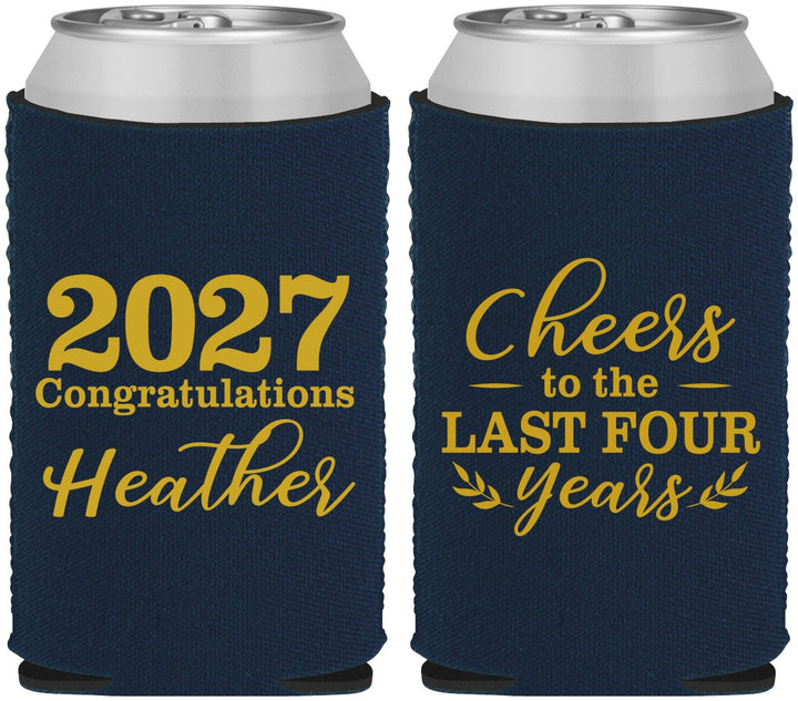 Custom Graduation Neoprene Can Coolers - Class Of 2027 Last Four Years | 130023
