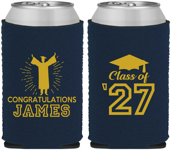 Custom Graduation Neoprene Can Coolers - Class Of 2027 Congratulations | 130024