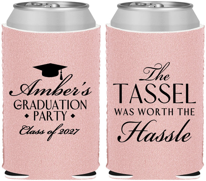 Custom Graduation Neoprene Can Coolers - Class Of 2027 Tassel Hassel | 130030