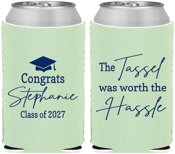 Custom Graduation Neoprene Can Coolers - Class Of 2027 Tassel Hassel | 130031