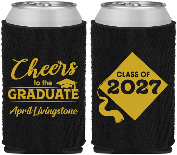 Custom Graduation Neoprene Can Coolers - Class Of 2027 Tassel Hassel | 130033