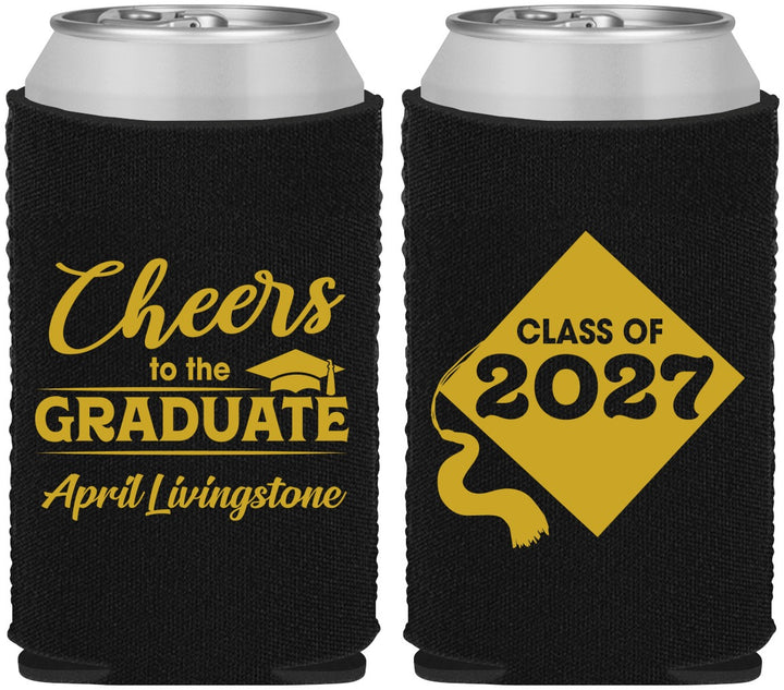 Custom Graduation Neoprene Can Coolers - Class Of 2027 Tassel Hassel | 130033
