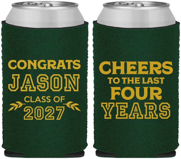 Custom Graduation Neoprene Can Coolers - Class Of 2027 Last Four Years | 130036