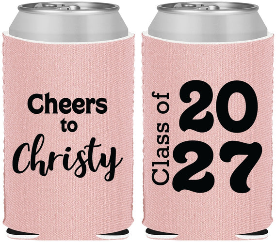 Custom Graduation Neoprene Can Coolers - Class Of 2027 Cheers | 130037