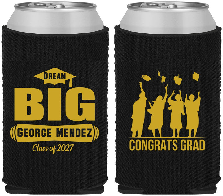 Custom Graduation Neoprene Can Coolers - Class Of 2027 Dream Big | 130039