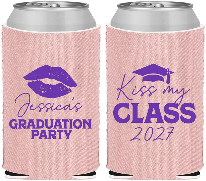 Custom Graduation Neoprene Can Coolers - Class Of 2027 Kiss My Class | 130041