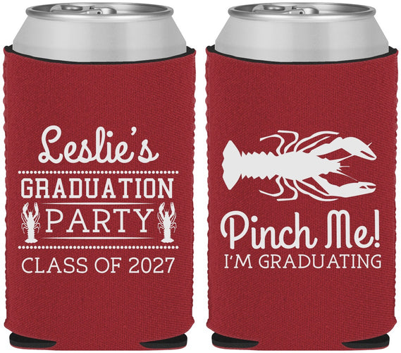 Custom Graduation Neoprene Can Coolers - Class Of 2027 Crawfish Boil | 130042