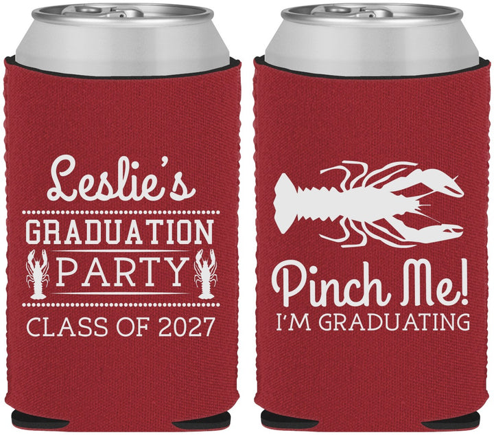 Custom Graduation Neoprene Can Coolers - Class Of 2027 Crawfish Boil | 130042