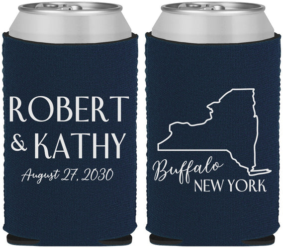 Custom Wedding Neoprene Can Coolers - New York | 131